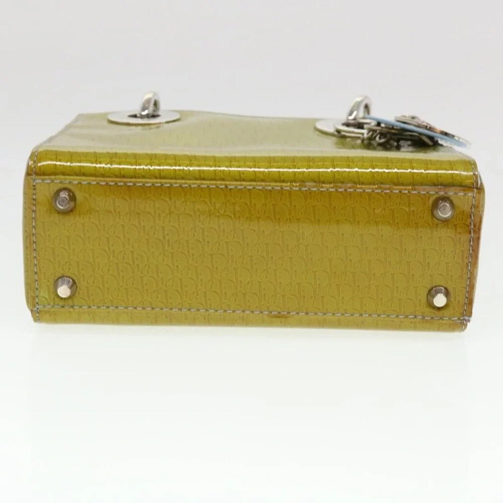 Christian Dior Lady Dior Patent Leather Trotter Embossed Bag with Strap and Card - Picture 7 of 16